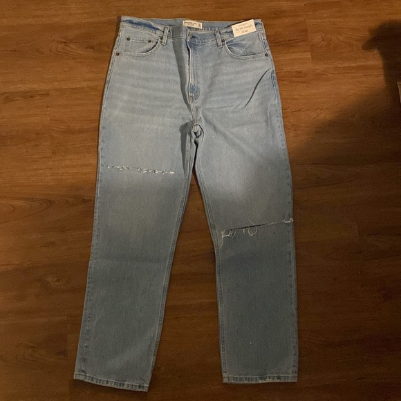 Abercrombie 90s Straight Jeans 33/16r - Picture 4 of 13